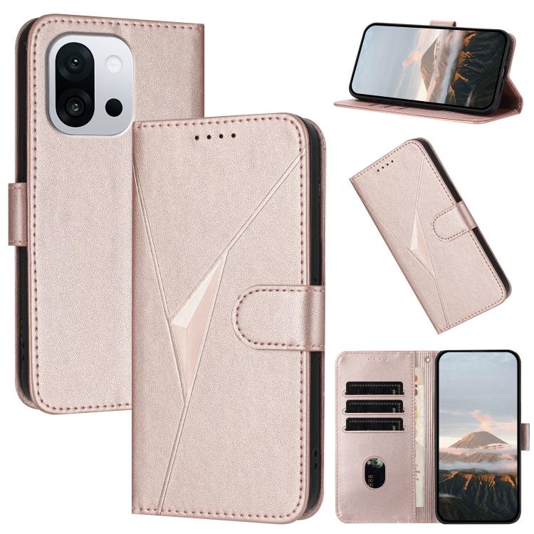Triangle Pattern Buckle Clasp Leather Phone Case, For OnePlus 13T, For OnePlus Ace 5 / 13R Global, For OnePlus Nord 4