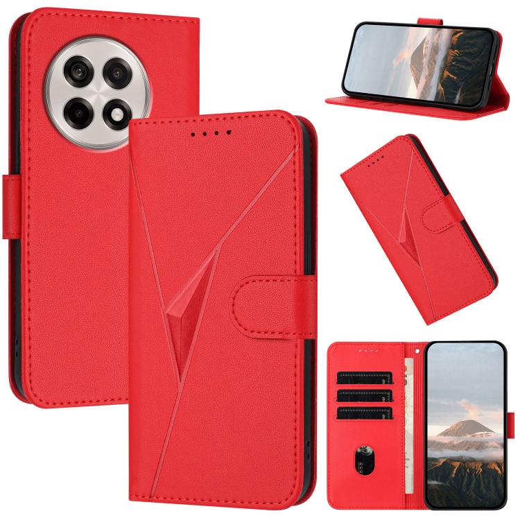 Triangle Pattern Buckle Clasp Leather Phone Case, For OnePlus 13T, For OnePlus Ace 5 / 13R Global, For OnePlus Nord 4