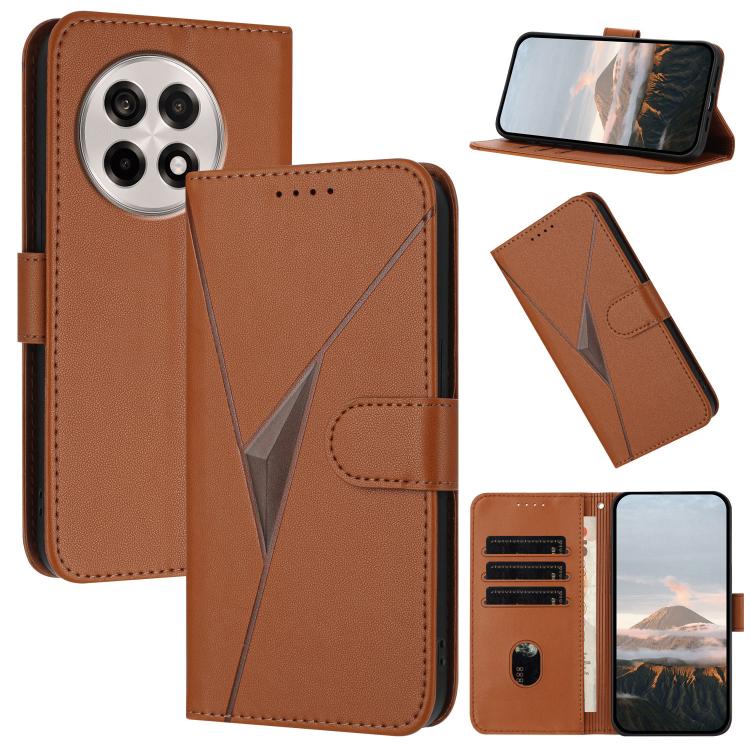 Triangle Pattern Buckle Clasp Leather Phone Case, For OnePlus 13T, For OnePlus Ace 5 / 13R Global, For OnePlus Nord 4