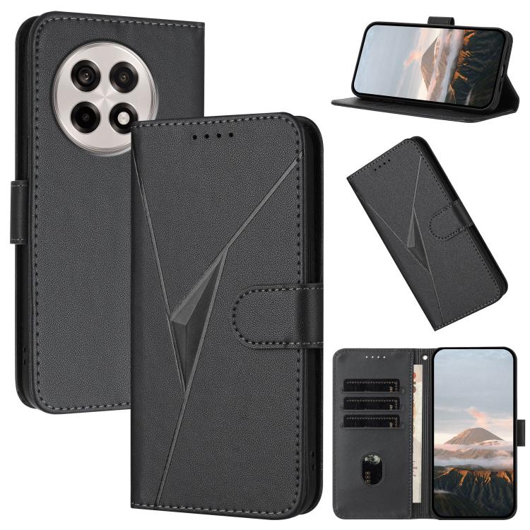 Triangle Pattern Buckle Clasp Leather Phone Case, For OnePlus 13T, For OnePlus Ace 5 / 13R Global, For OnePlus Nord 4