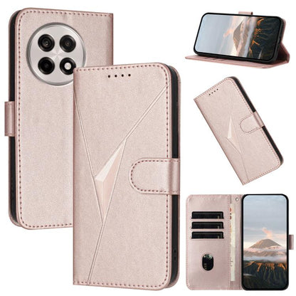 Triangle Pattern Buckle Clasp Leather Phone Case, For OnePlus 13T, For OnePlus Ace 5 / 13R Global, For OnePlus Nord 4