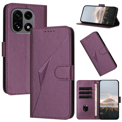 Triangle Pattern Buckle Clasp Leather Phone Case, For OnePlus Turbo 6 / Turbo 6V, For OnePlus Ace 6, For OnePlus 15