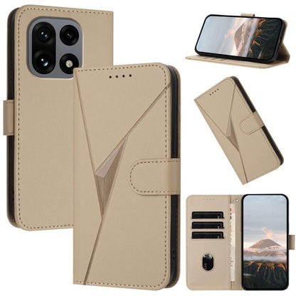Triangle Pattern Buckle Clasp Leather Phone Case, For OnePlus Turbo 6 / Turbo 6V, For OnePlus Ace 6, For OnePlus 15