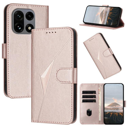 Triangle Pattern Buckle Clasp Leather Phone Case, For OnePlus Turbo 6 / Turbo 6V, For OnePlus Ace 6, For OnePlus 15
