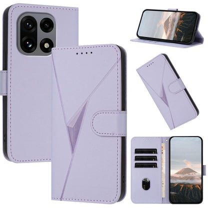 Triangle Pattern Buckle Clasp Leather Phone Case, For OnePlus Turbo 6 / Turbo 6V, For OnePlus Ace 6, For OnePlus 15
