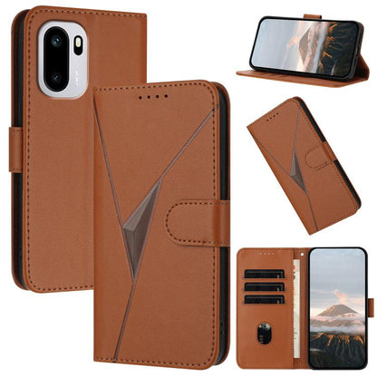 Triangle Pattern Buckle Clasp Leather Phone Case, For OnePlus Turbo 6 / Turbo 6V, For OnePlus Ace 6, For OnePlus 15
