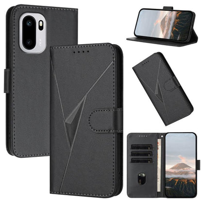 Triangle Pattern Buckle Clasp Leather Phone Case, For OnePlus Turbo 6 / Turbo 6V, For OnePlus Ace 6, For OnePlus 15