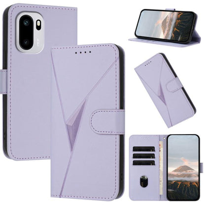 Triangle Pattern Buckle Clasp Leather Phone Case, For OnePlus Turbo 6 / Turbo 6V, For OnePlus Ace 6, For OnePlus 15