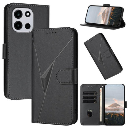 Triangle Pattern Buckle Clasp Leather Phone Case, For OnePlus Turbo 6 / Turbo 6V, For OnePlus Ace 6, For OnePlus 15