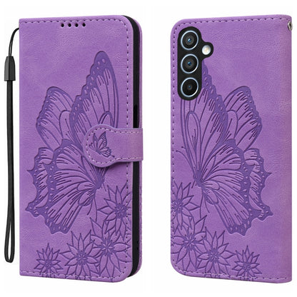Retro Skin Feel Butterflies Embossing Horizontal Flip Leather Phone Case, For Samsung Galaxy S25 FE 5G, For Samsung Galaxy S25 5G, For Samsung Galaxy S25+ 5G, For Samsung Galaxy S25 Ultra 5G
