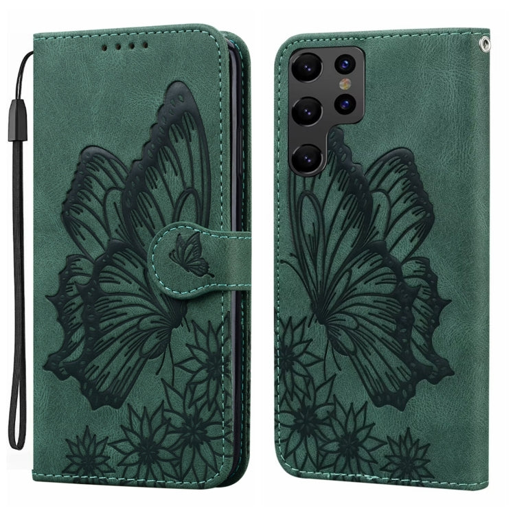 Retro Skin Feel Butterflies Embossing Horizontal Flip Leather Phone Case, For Samsung Galaxy S25 5G, For Samsung Galaxy S25+ 5G, For Samsung Galaxy S25 Ultra 5G