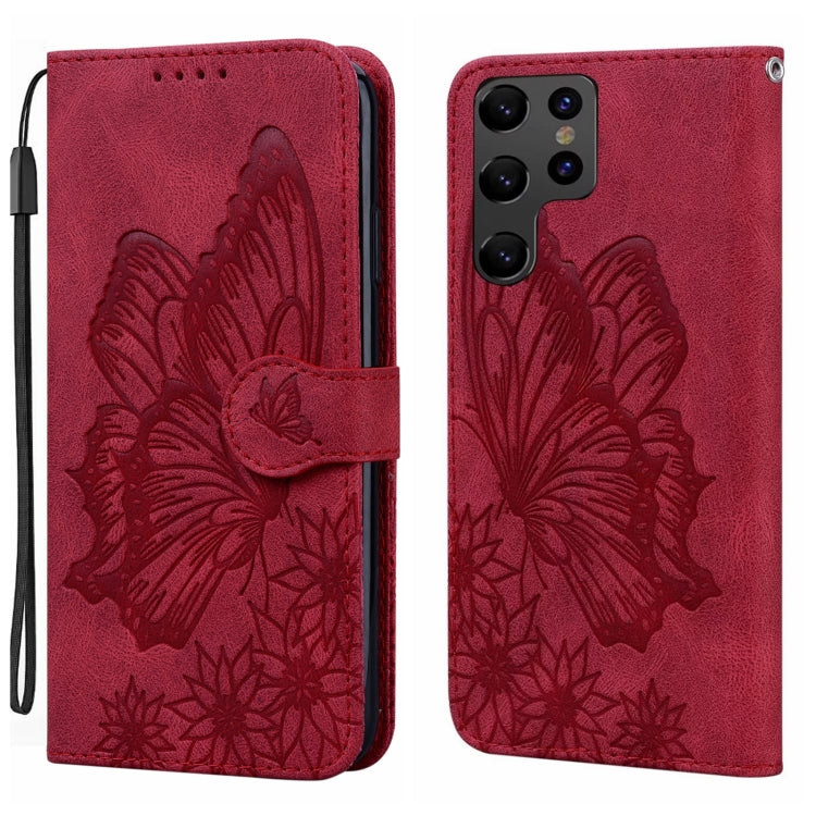 Retro Skin Feel Butterflies Embossing Horizontal Flip Leather Phone Case, For Samsung Galaxy S25 5G, For Samsung Galaxy S25+ 5G, For Samsung Galaxy S25 Ultra 5G