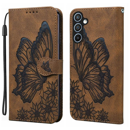 Retro Skin Feel Butterflies Embossing Horizontal Flip Leather Phone Case, For Samsung Galaxy S25 FE 5G, For Samsung Galaxy S25 5G, For Samsung Galaxy S25+ 5G, For Samsung Galaxy S25 Ultra 5G