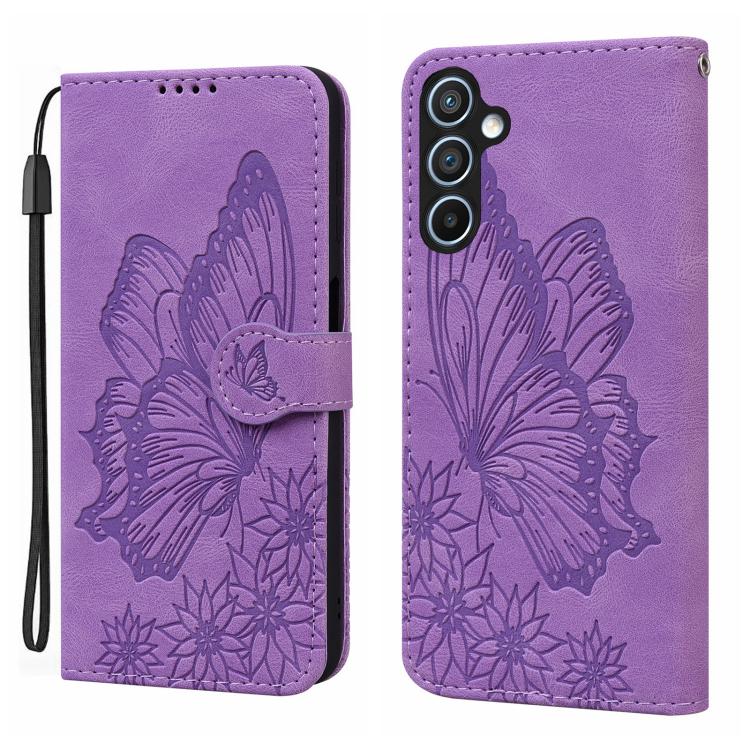 Retro Skin Feel Butterflies Embossing Horizontal Flip Leather Phone Case, For Samsung Galaxy S25 FE 5G, For Samsung Galaxy S25 5G, For Samsung Galaxy S25+ 5G, For Samsung Galaxy S25 Ultra 5G