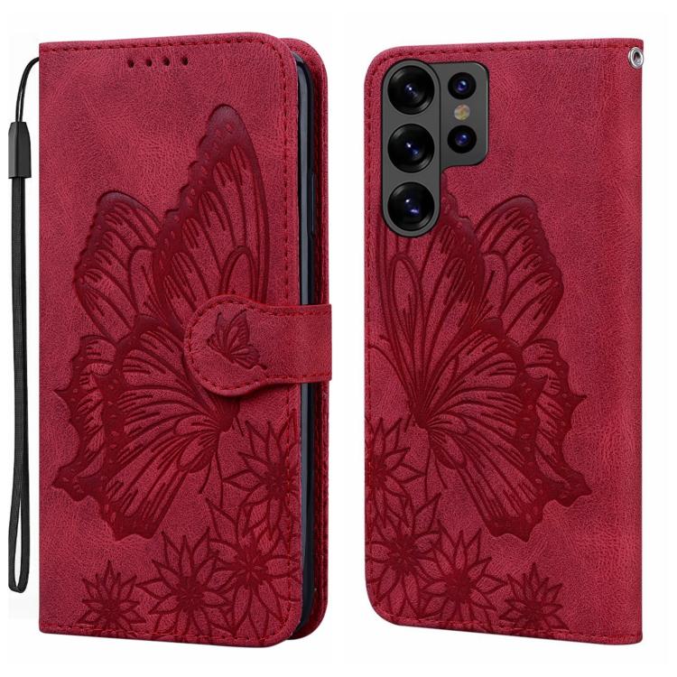 Retro Skin Feel Butterflies Embossing Horizontal Flip Leather Phone Case, For Galaxy S26 FE 5G, For Samsung Galaxy S26+ 5G, For Samsung Galaxy S26 Ultra 5G, For Samsung Galaxy S26 5G