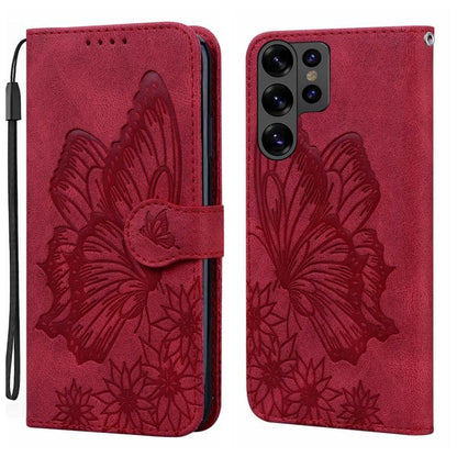 Retro Skin Feel Butterflies Embossing Horizontal Flip Leather Phone Case, For Galaxy S26 FE 5G, For Samsung Galaxy S26+ 5G, For Samsung Galaxy S26 Ultra 5G, For Samsung Galaxy S26 5G