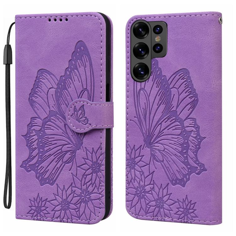 Retro Skin Feel Butterflies Embossing Horizontal Flip Leather Phone Case, For Galaxy S26 FE 5G, For Samsung Galaxy S26+ 5G, For Samsung Galaxy S26 Ultra 5G, For Samsung Galaxy S26 5G