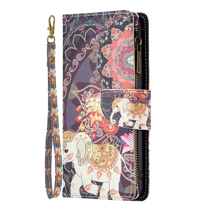 Colored Drawing Pattern Zipper Leather Phone Case, For Samsung Galaxy S25 5G, For Samsung Galaxy S25+ 5G
