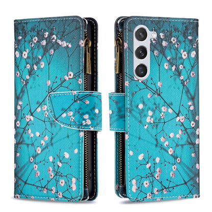 Colored Drawing Pattern Zipper Leather Phone Case, For Samsung Galaxy S25 5G, For Samsung Galaxy S25+ 5G