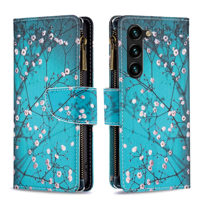 Colored Drawing Pattern Zipper Leather Phone Case, For Samsung Galaxy S25 5G, For Samsung Galaxy S25+ 5G