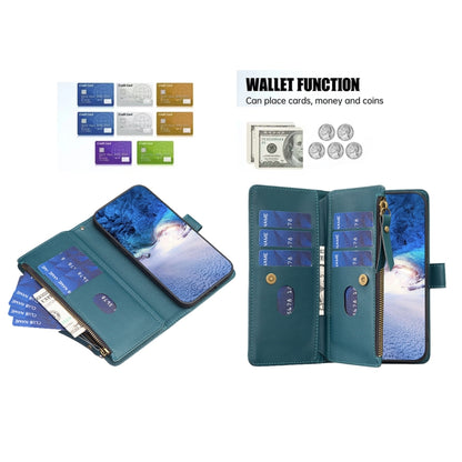 9 Card Slots Zipper Wallet Leather Flip Phone Case, For Samsung Galaxy S25 5G, For Samsung Galaxy S25+ 5G