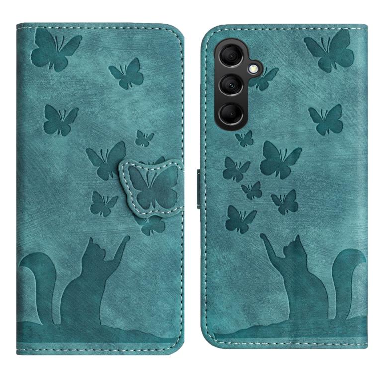 Butterfly Cat Embossing Flip Leather Phone Case, For Samsung Galaxy S25 FE 5G, For Samsung Galaxy S25 5G, For Samsung Galaxy S25+ 5G, For Samsung Galaxy S25 Ultra 5G