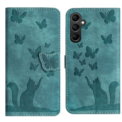 Butterfly Cat Embossing Flip Leather Phone Case, For Samsung Galaxy S25 FE 5G, For Samsung Galaxy S25 5G, For Samsung Galaxy S25+ 5G, For Samsung Galaxy S25 Ultra 5G