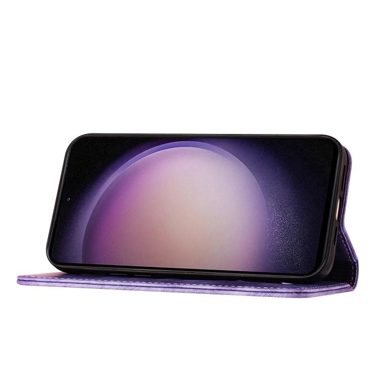 Butterfly Cat Embossing Flip Leather Phone Case, For Samsung Galaxy S26 5G, For Samsung Galaxy S25 FE 5G, For Samsung Galaxy S25 5G, For Samsung Galaxy S25+ 5G