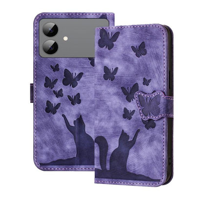 Butterfly Cat Embossing Flip Leather Phone Case, For Galaxy S26 FE 5G, For Samsung Galaxy S26+ 5G, For Samsung Galaxy S26 Edge 5G, For Samsung Galaxy S26 Ultra 5G