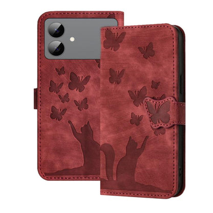 Butterfly Cat Embossing Flip Leather Phone Case, For Galaxy S26 FE 5G, For Samsung Galaxy S26+ 5G, For Samsung Galaxy S26 Edge 5G, For Samsung Galaxy S26 Ultra 5G
