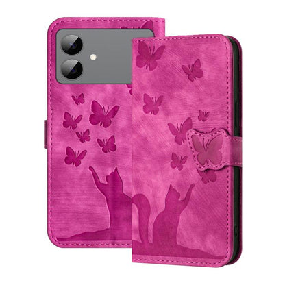 Butterfly Cat Embossing Flip Leather Phone Case, For Galaxy S26 FE 5G, For Samsung Galaxy S26+ 5G, For Samsung Galaxy S26 Edge 5G, For Samsung Galaxy S26 Ultra 5G
