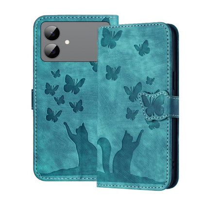Butterfly Cat Embossing Flip Leather Phone Case, For Galaxy S26 FE 5G, For Samsung Galaxy S26+ 5G, For Samsung Galaxy S26 Edge 5G, For Samsung Galaxy S26 Ultra 5G