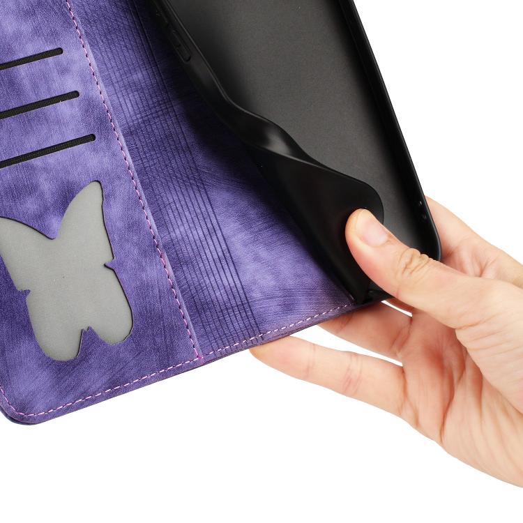 Butterfly Cat Embossing Flip Leather Phone Case, For Galaxy S26 FE 5G, For Samsung Galaxy S26+ 5G, For Samsung Galaxy S26 Edge 5G, For Samsung Galaxy S26 Ultra 5G