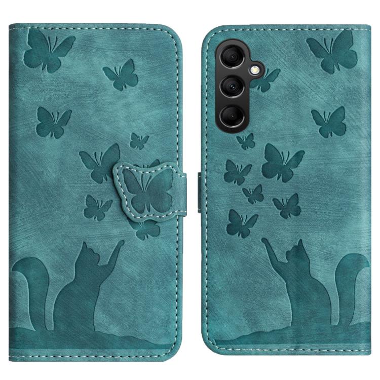 Butterfly Cat Embossing Flip Leather Phone Case, For Galaxy S26 FE 5G, For Samsung Galaxy S26+ 5G, For Samsung Galaxy S26 Edge 5G, For Samsung Galaxy S26 Ultra 5G