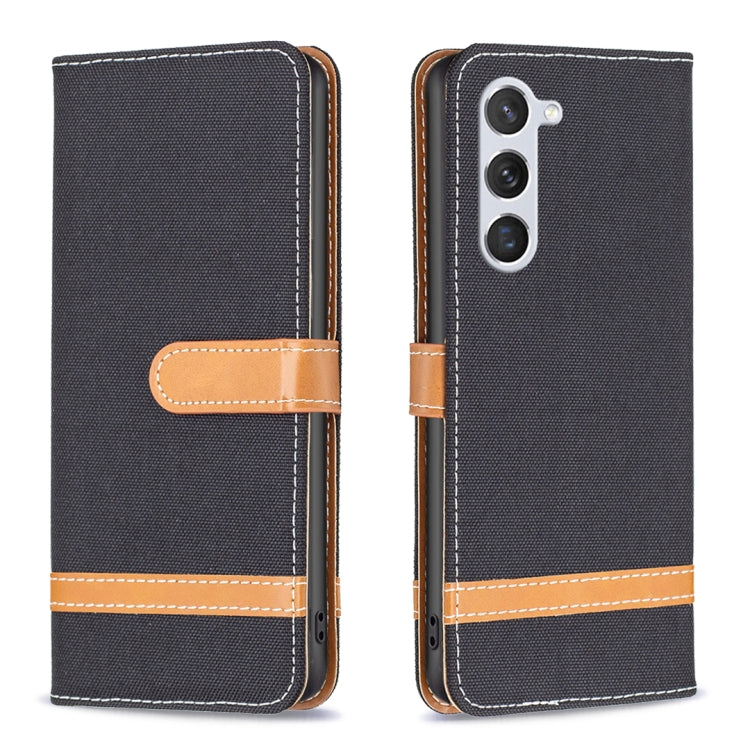 Color Block Denim Texture Leather Phone Case, For Samsung Galaxy S25 5G, For Samsung Galaxy S25+ 5G