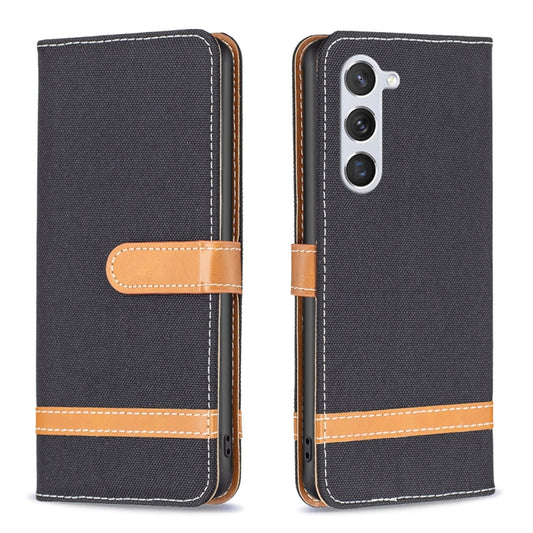 Color Block Denim Texture Leather Phone Case, For Samsung Galaxy S25 5G, For Samsung Galaxy S25+ 5G