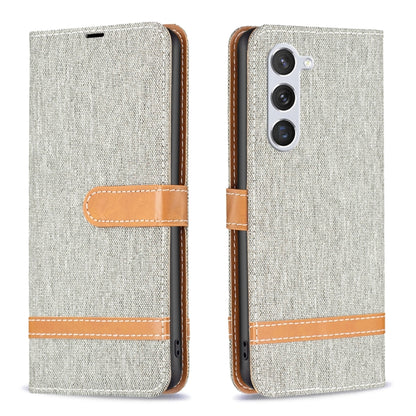 Color Block Denim Texture Leather Phone Case, For Samsung Galaxy S25 5G, For Samsung Galaxy S25+ 5G