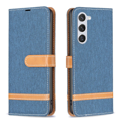 Color Block Denim Texture Leather Phone Case, For Samsung Galaxy S25 5G, For Samsung Galaxy S25+ 5G