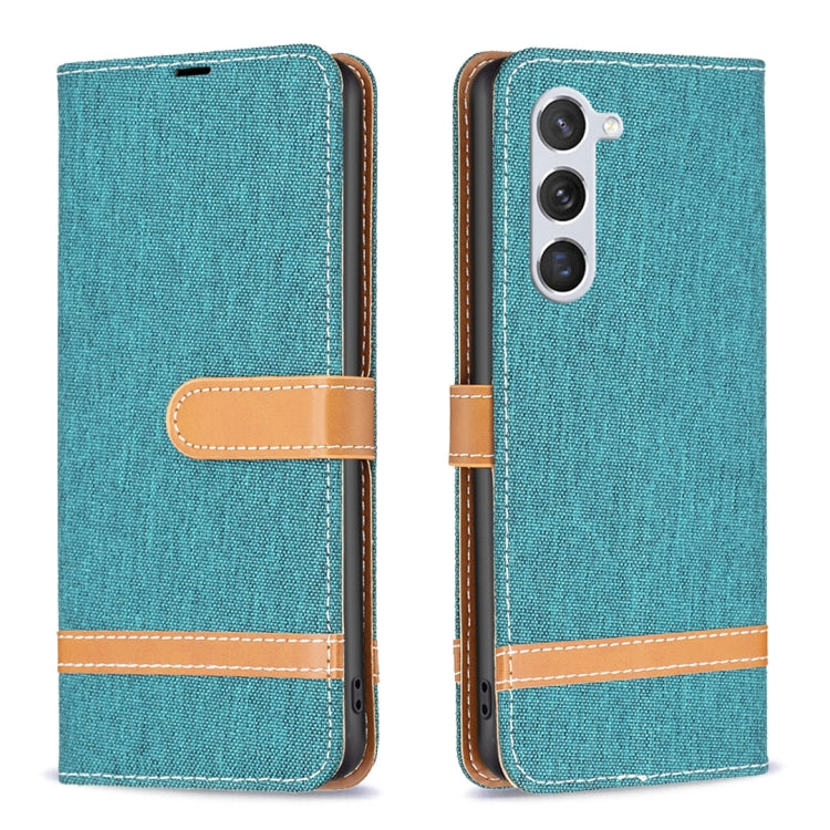 Color Block Denim Texture Leather Phone Case, For Samsung Galaxy S25 5G, For Samsung Galaxy S25+ 5G