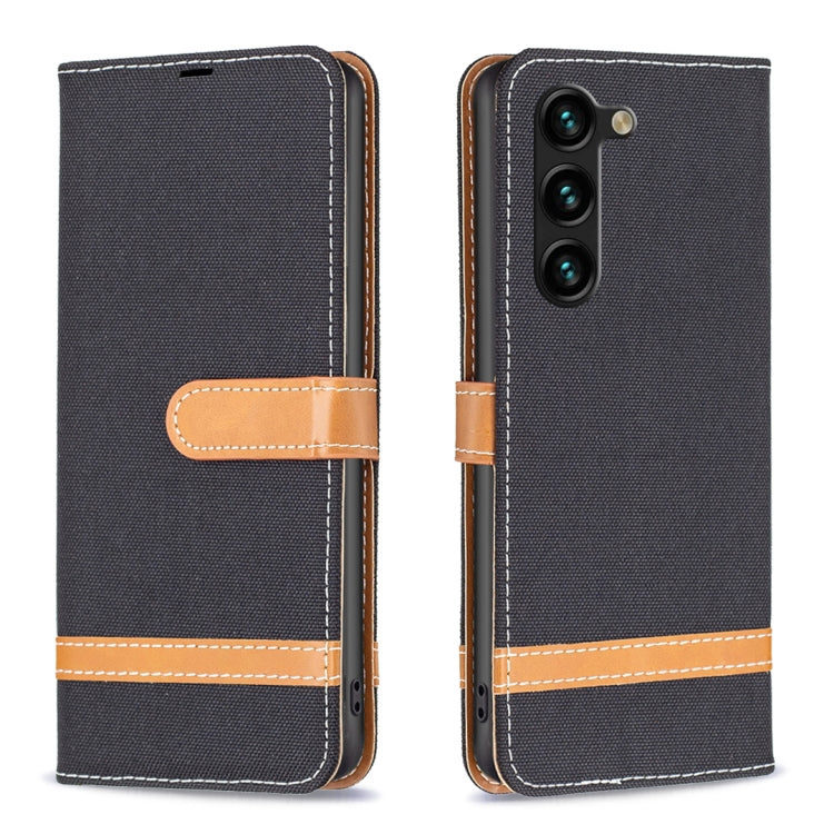 Color Block Denim Texture Leather Phone Case, For Samsung Galaxy S25 5G, For Samsung Galaxy S25+ 5G