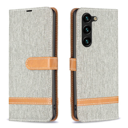 Color Block Denim Texture Leather Phone Case, For Samsung Galaxy S25 5G, For Samsung Galaxy S25+ 5G