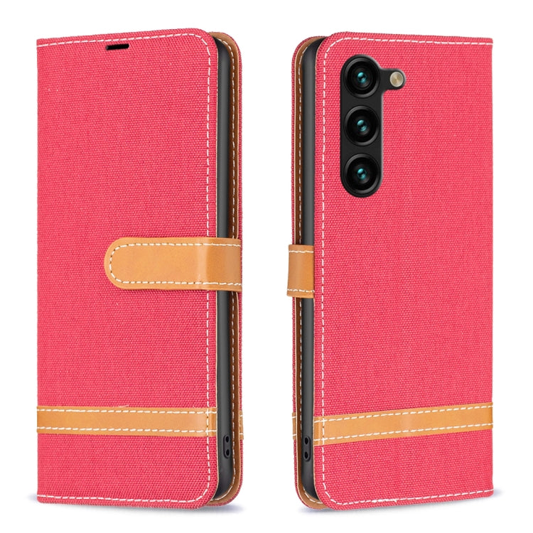 Color Block Denim Texture Leather Phone Case, For Samsung Galaxy S25 5G, For Samsung Galaxy S25+ 5G