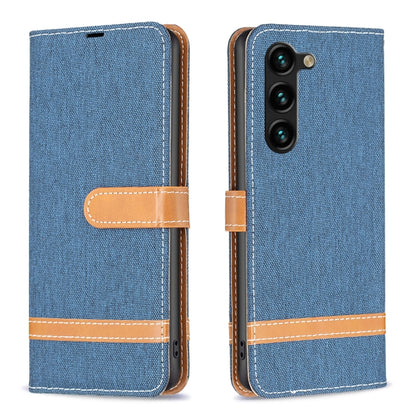 Color Block Denim Texture Leather Phone Case, For Samsung Galaxy S25 5G, For Samsung Galaxy S25+ 5G