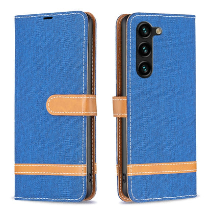 Color Block Denim Texture Leather Phone Case, For Samsung Galaxy S25 5G, For Samsung Galaxy S25+ 5G