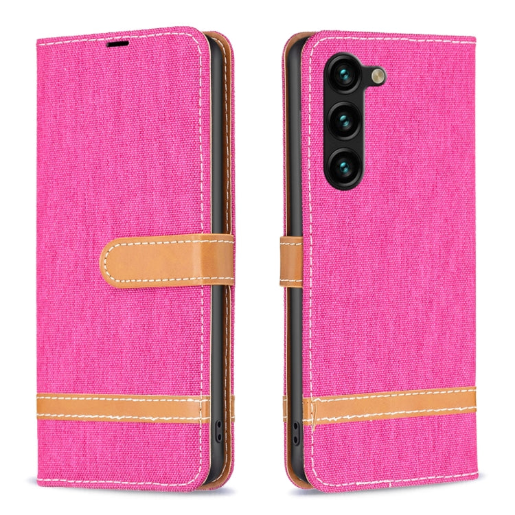 Color Block Denim Texture Leather Phone Case, For Samsung Galaxy S25 5G, For Samsung Galaxy S25+ 5G
