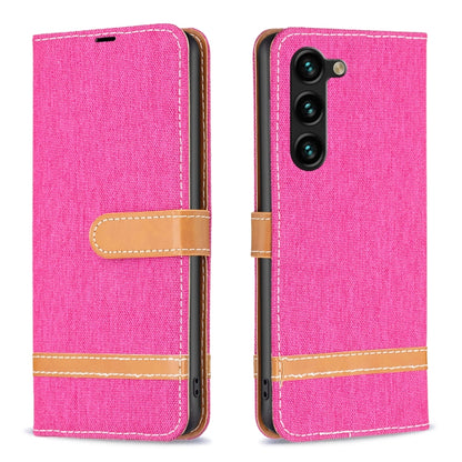 Color Block Denim Texture Leather Phone Case, For Samsung Galaxy S25 5G, For Samsung Galaxy S25+ 5G
