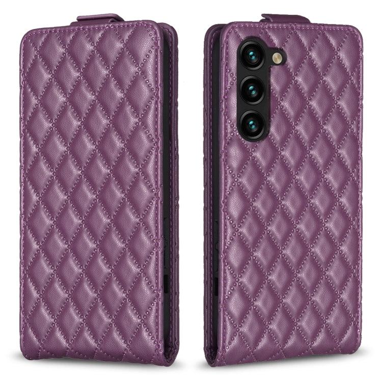 Diamond Lattice Vertical Flip Leather Phone Case, For Samsung Galaxy S25 5G, For Samsung Galaxy S25+ 5G