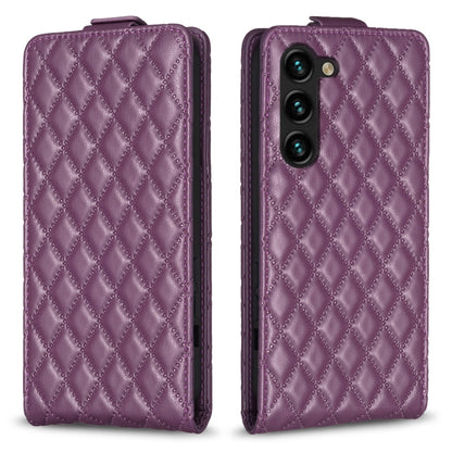 Diamond Lattice Vertical Flip Leather Phone Case, For Samsung Galaxy S25 5G, For Samsung Galaxy S25+ 5G