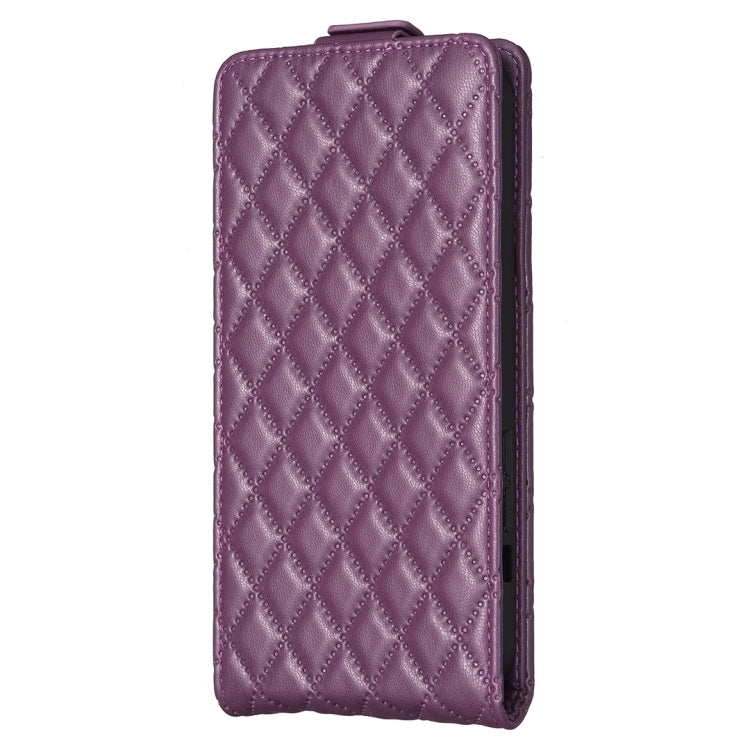 Diamond Lattice Vertical Flip Leather Phone Case, For Samsung Galaxy S25 5G, For Samsung Galaxy S25+ 5G