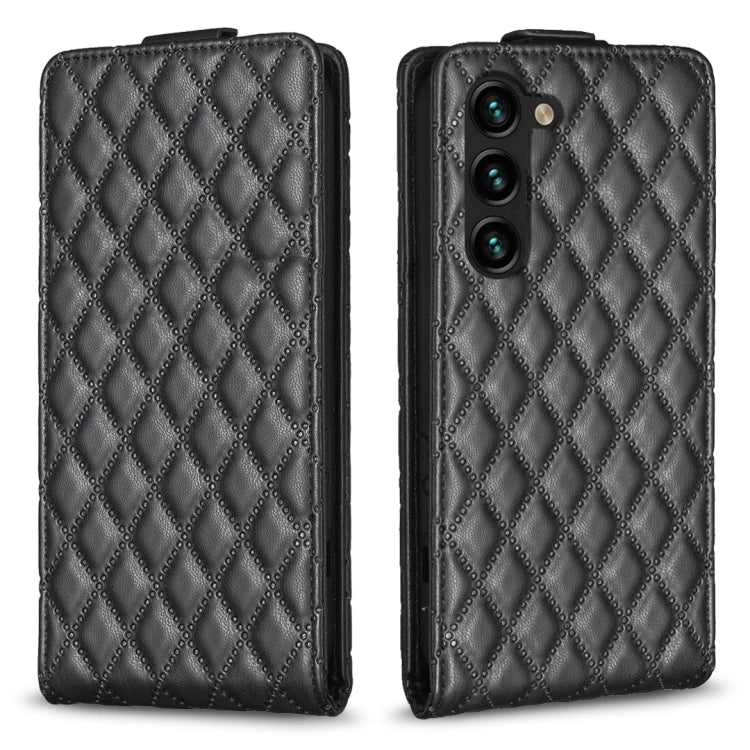 Diamond Lattice Vertical Flip Leather Phone Case, For Samsung Galaxy S25 5G, For Samsung Galaxy S25+ 5G